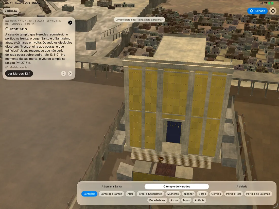Jerusalem, the Temple Mount, full screen on iPad