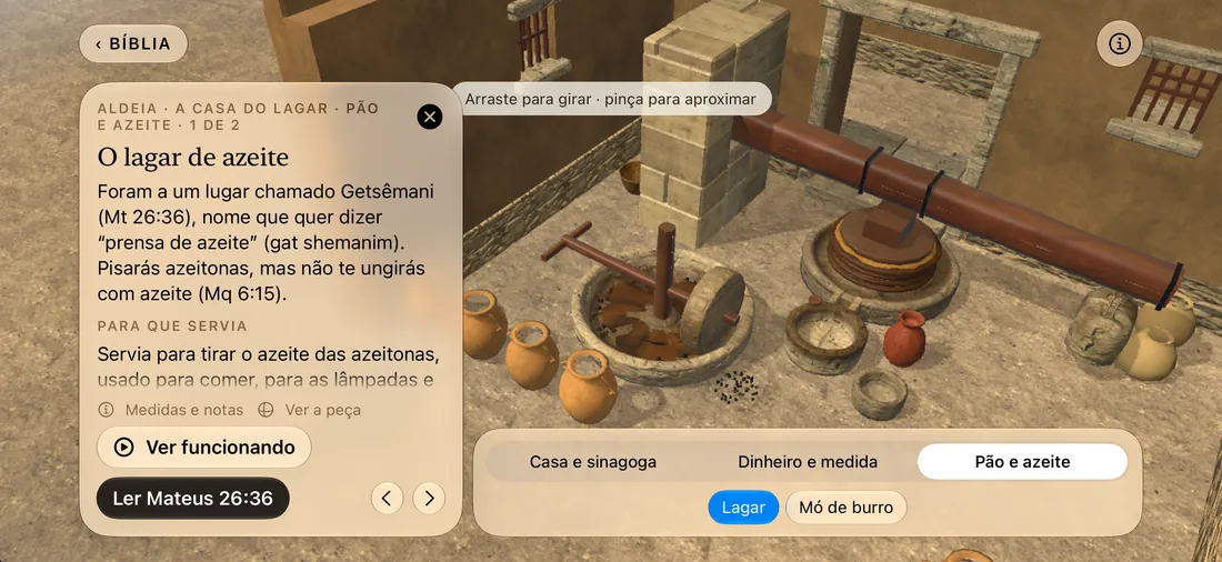 A Galilean village house, with the olive press at work